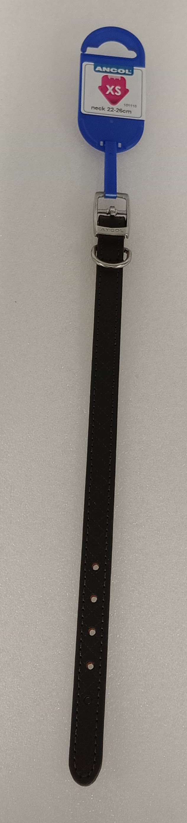 DIAMOND LEATHER COLLAR BLACK XS