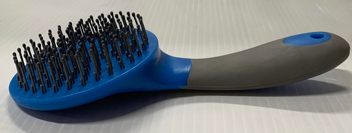 Two Tone Round Mane Tail Brush BlueGrey