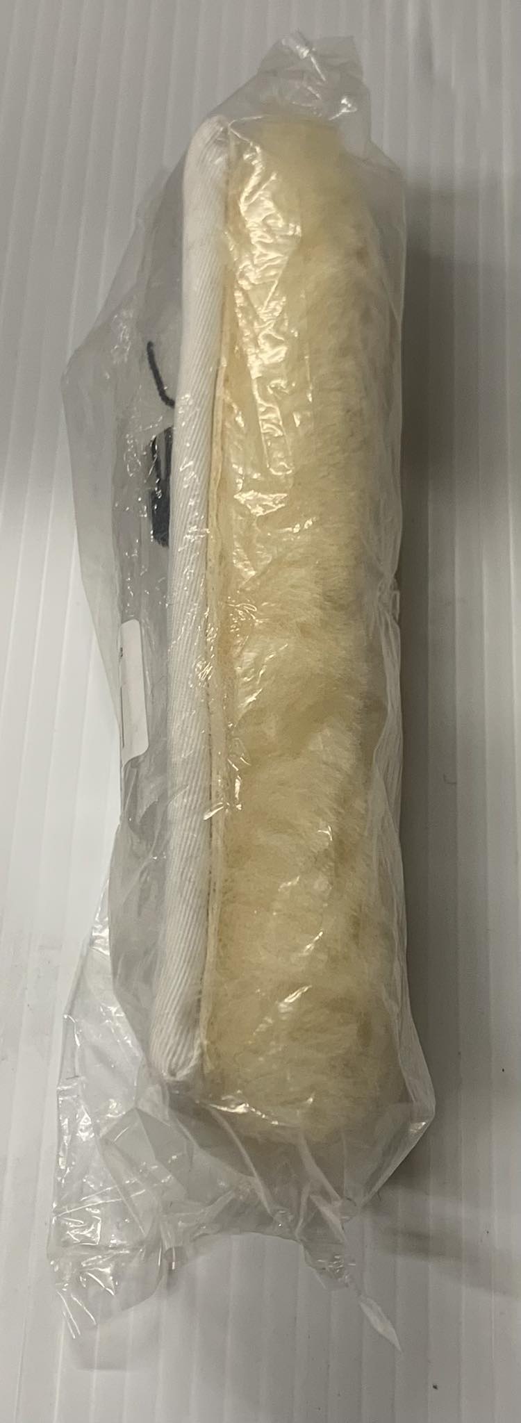 Real lambskin noseband sleeve 18cm white