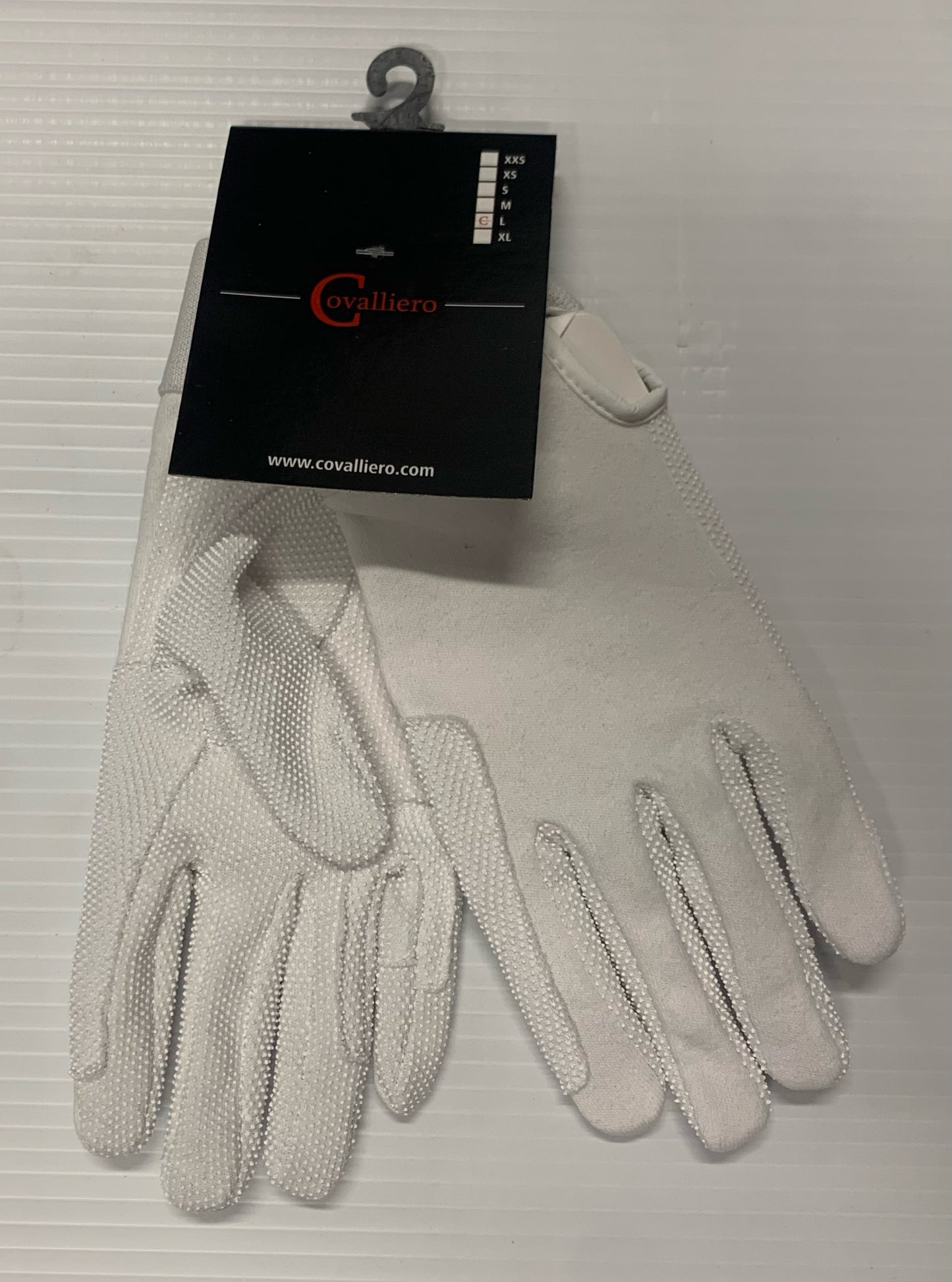 cotten jersey gloves L white