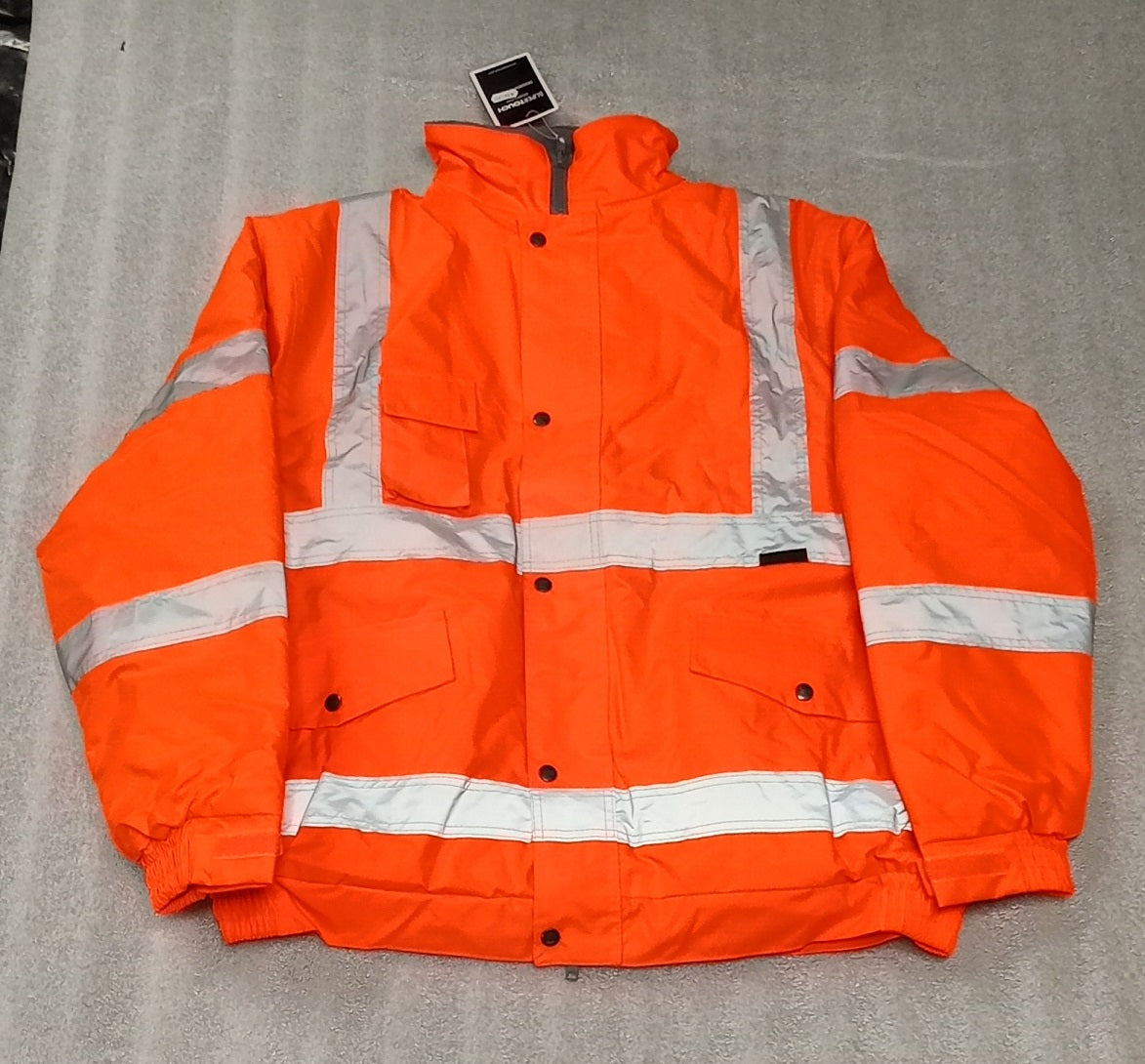 Hi Viz Bomber Jacket Fluro Orange Size Large