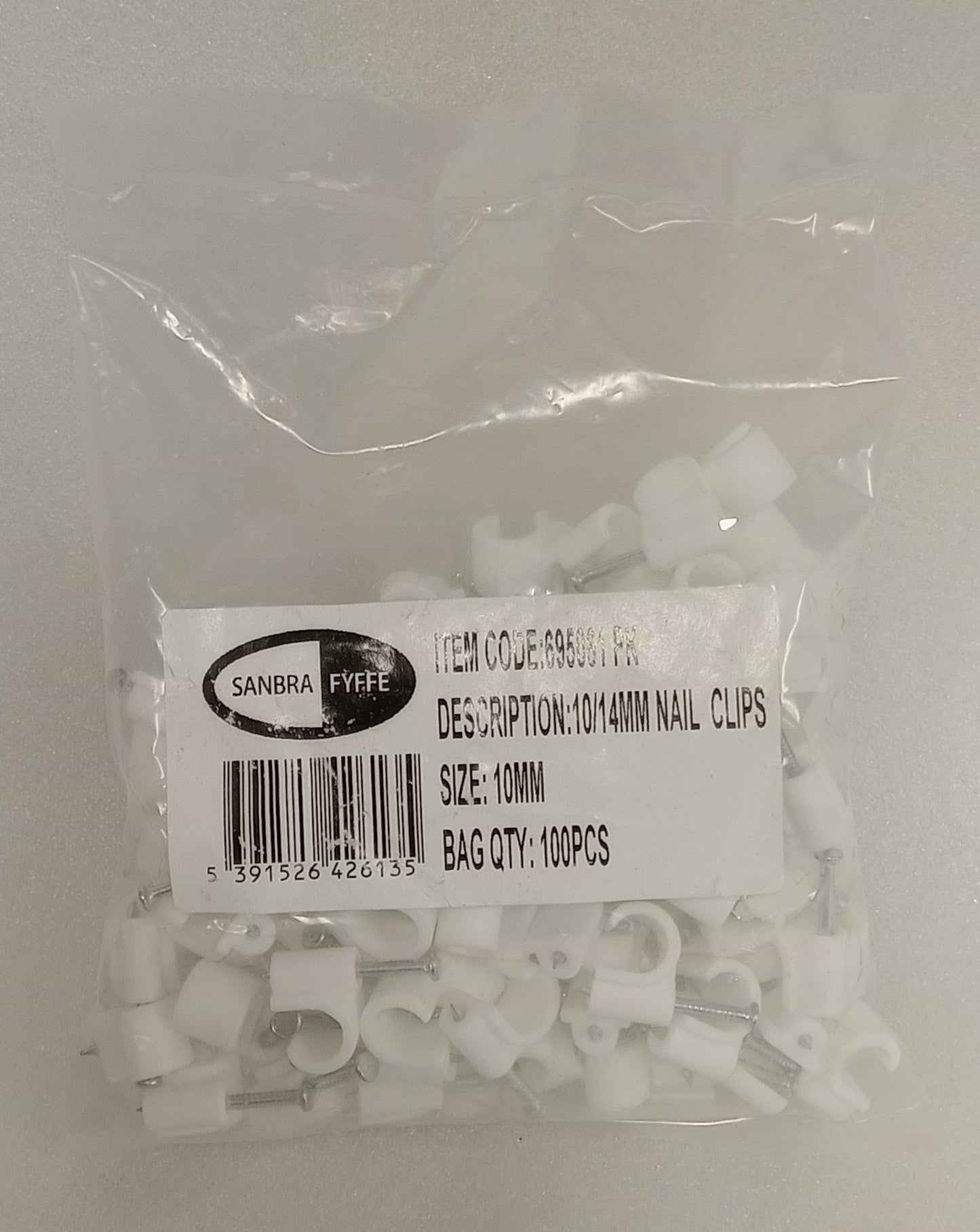 Nail In Clips 10mm 100pk