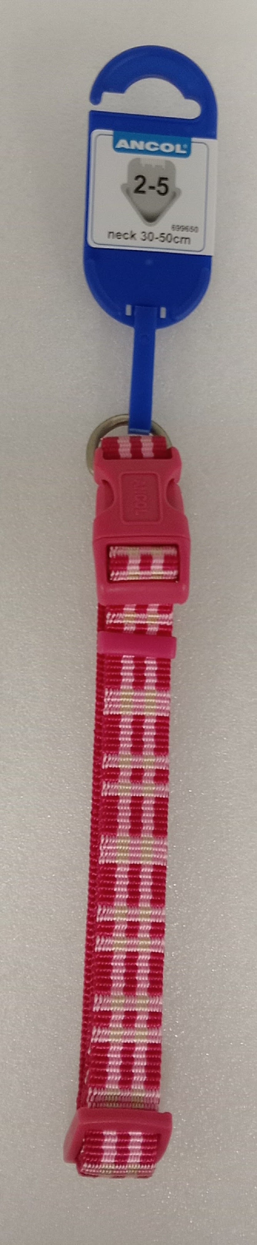 CANDY PINK CHECK COLLAR 2-5