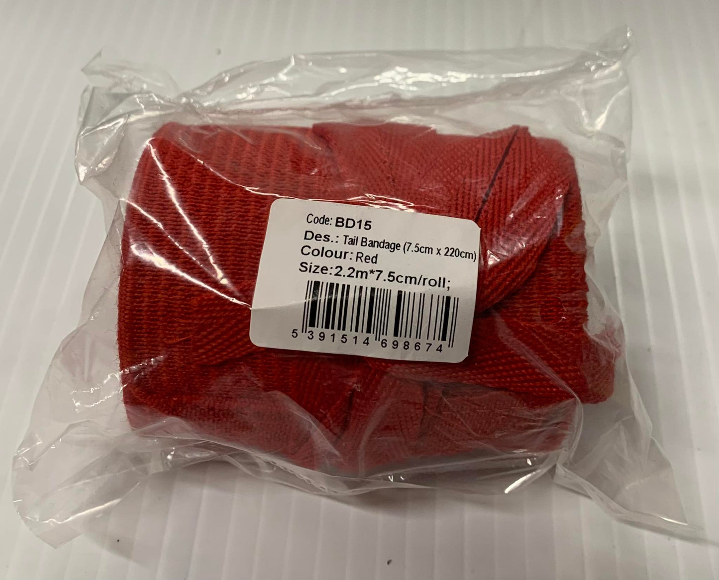 Tail Bandage Red 7.5cm x 220cm
