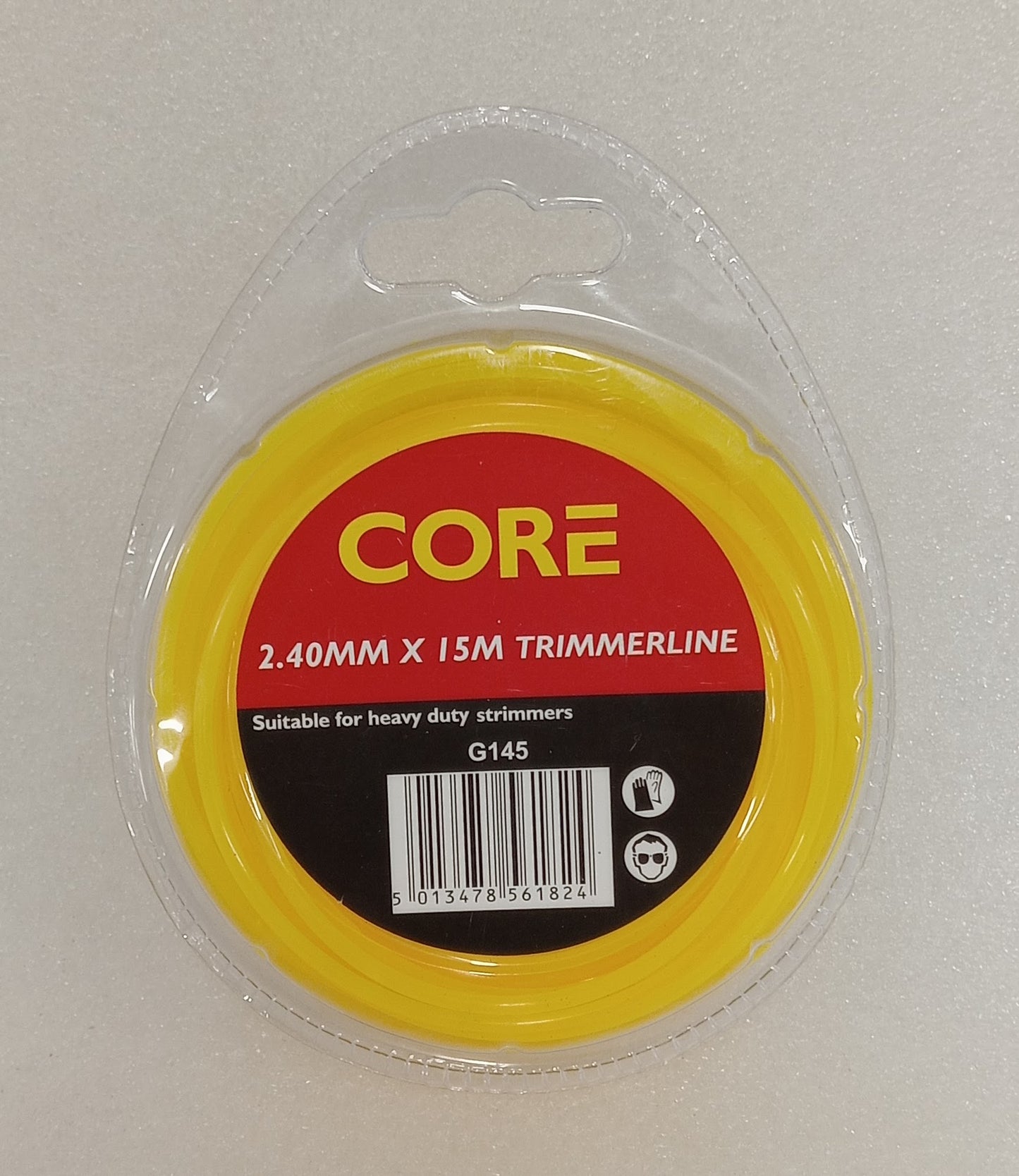 CORE STRIMMER LINE 2.4MMX 15MTS YELLOW