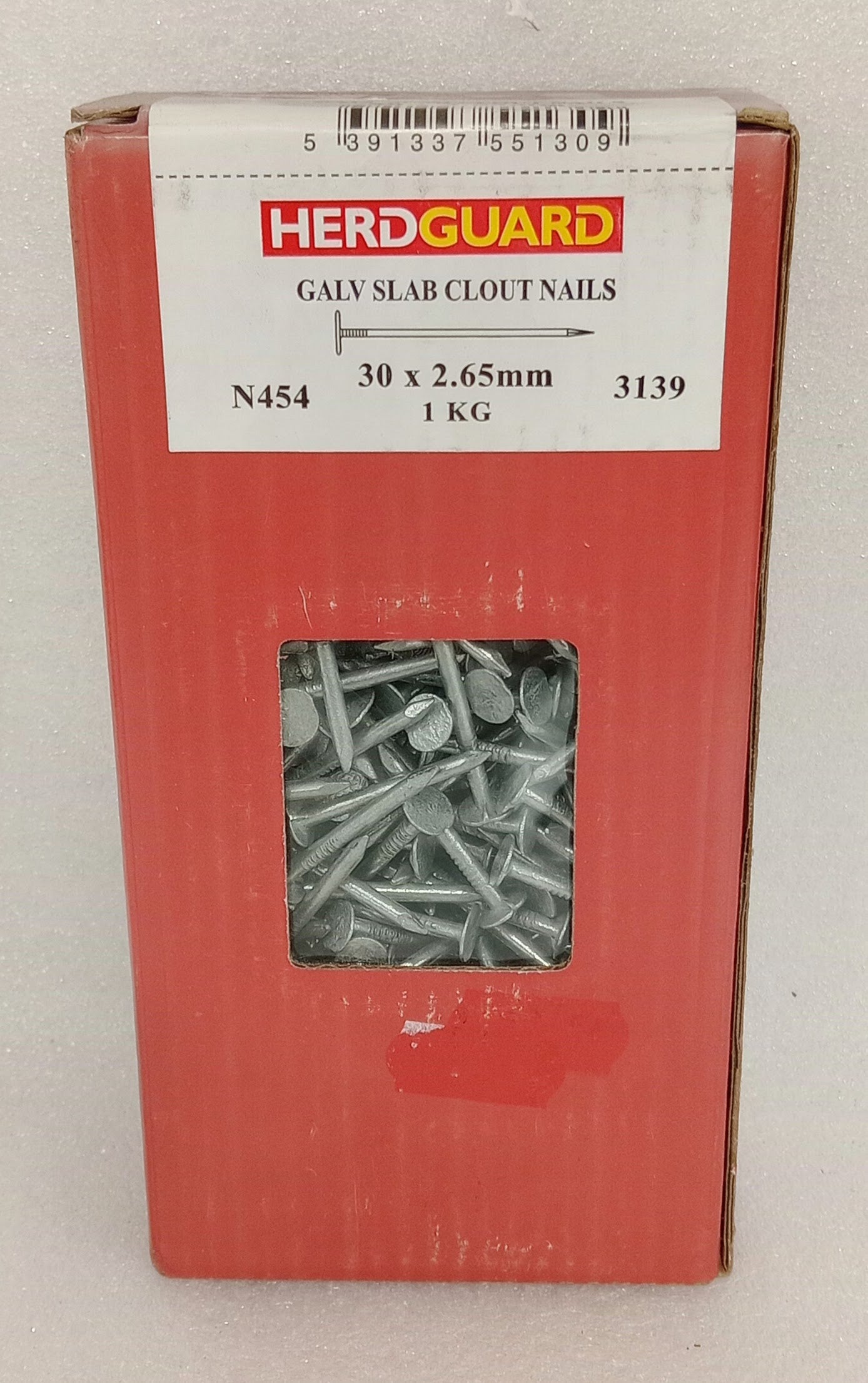Galvanised Slab 1.25in (30mm) Clout Nail 1kg