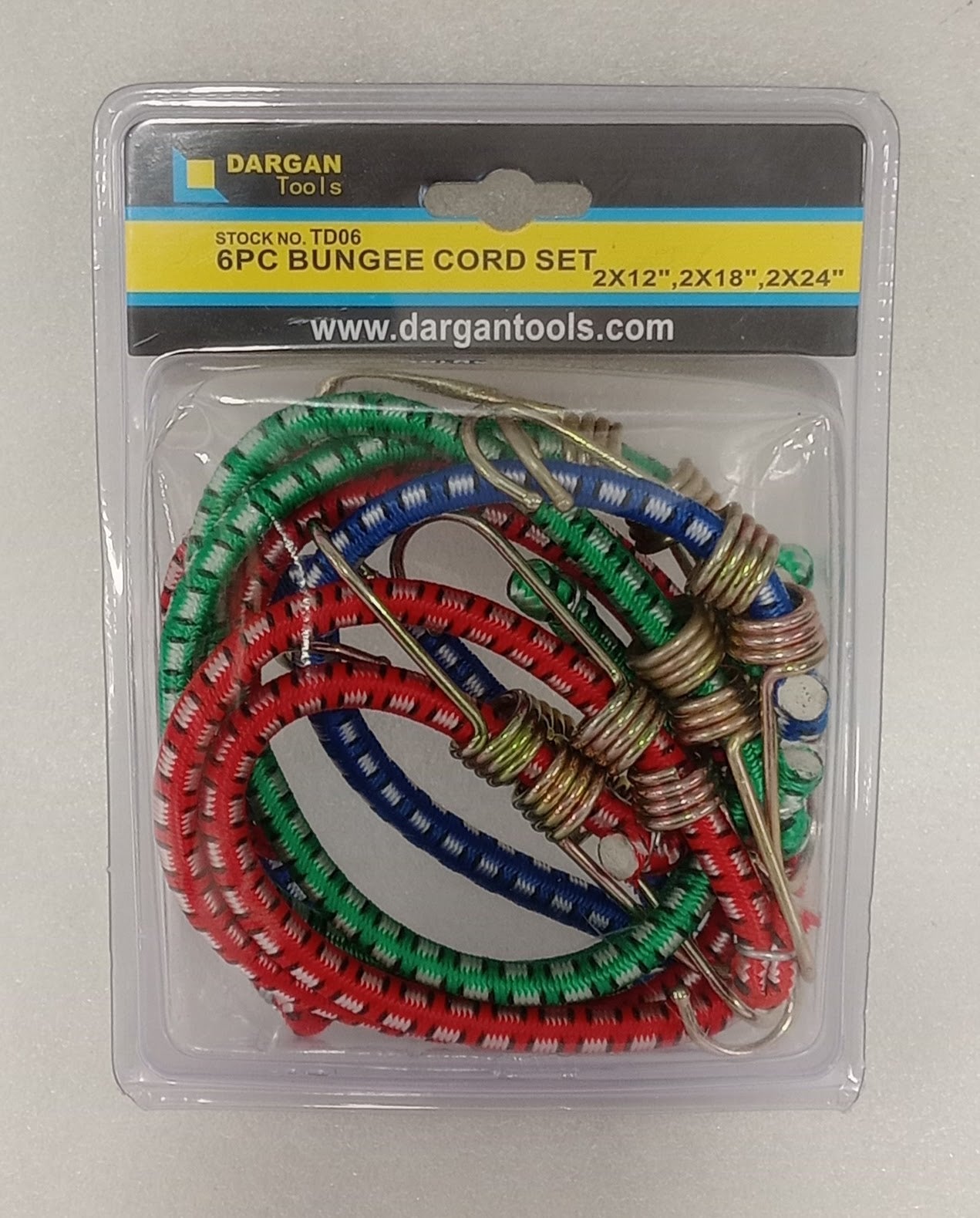 Tie Down 6pc Bungee Strap 12/18/24inch x 2