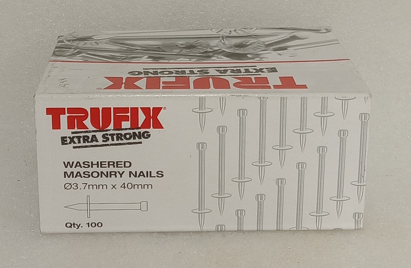 Trufix Washered Masonry Nails 40mm (Box of 100)