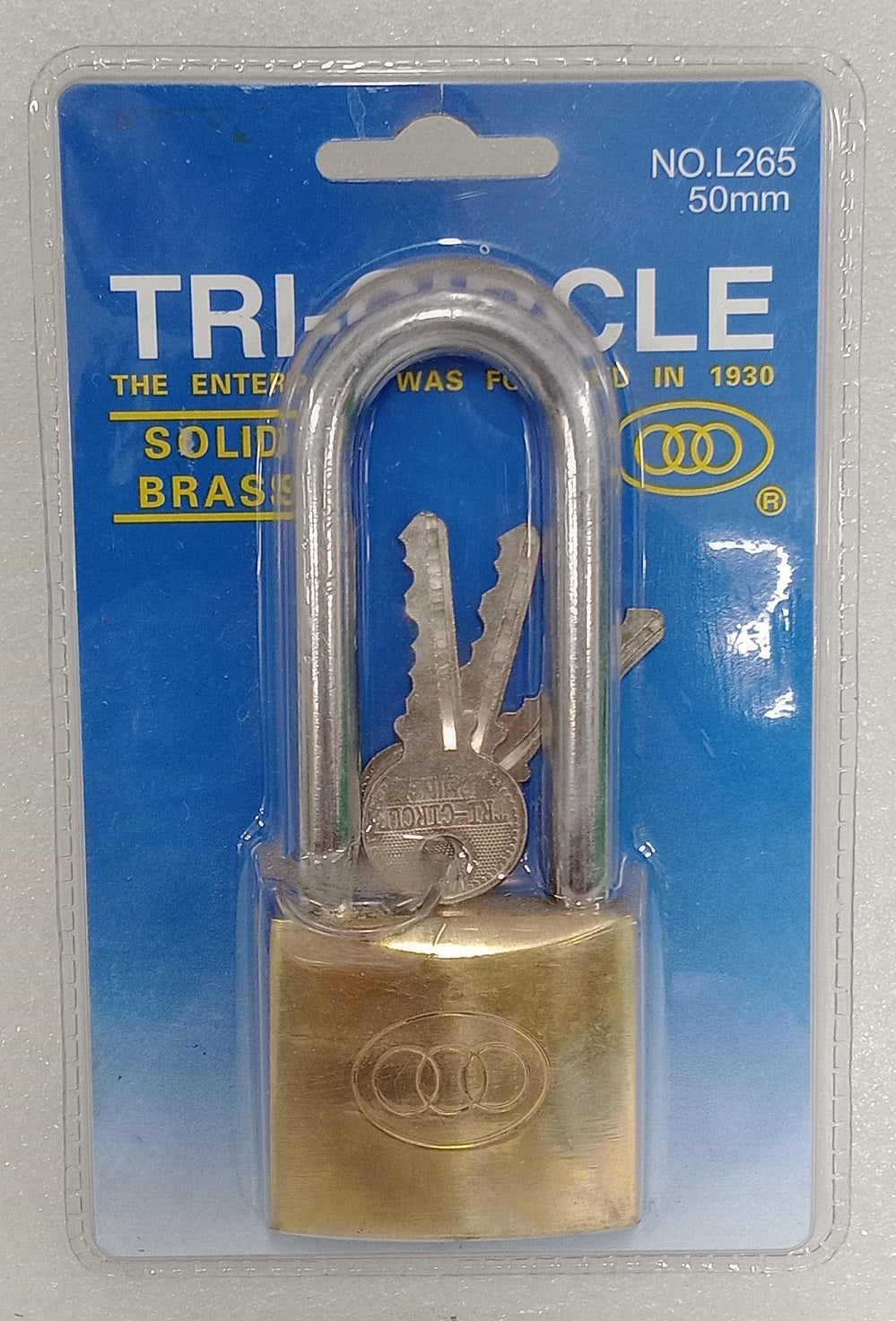 TRI CIRCLE LONG PADLOCK 265 50MM