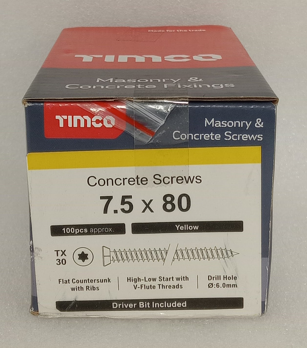 7.5 x 80 concrete screws