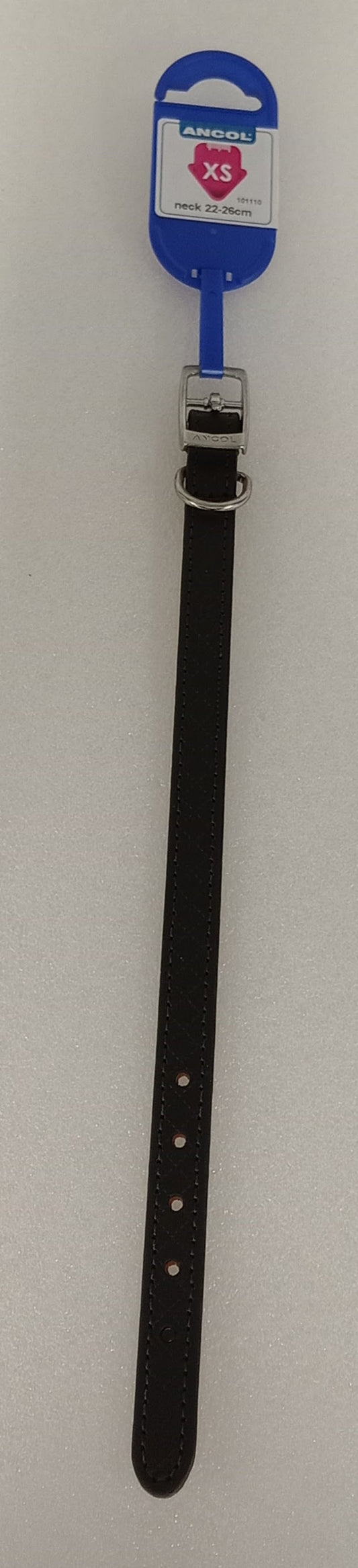 DIAMOND LEATHER COLLAR BLACK XS