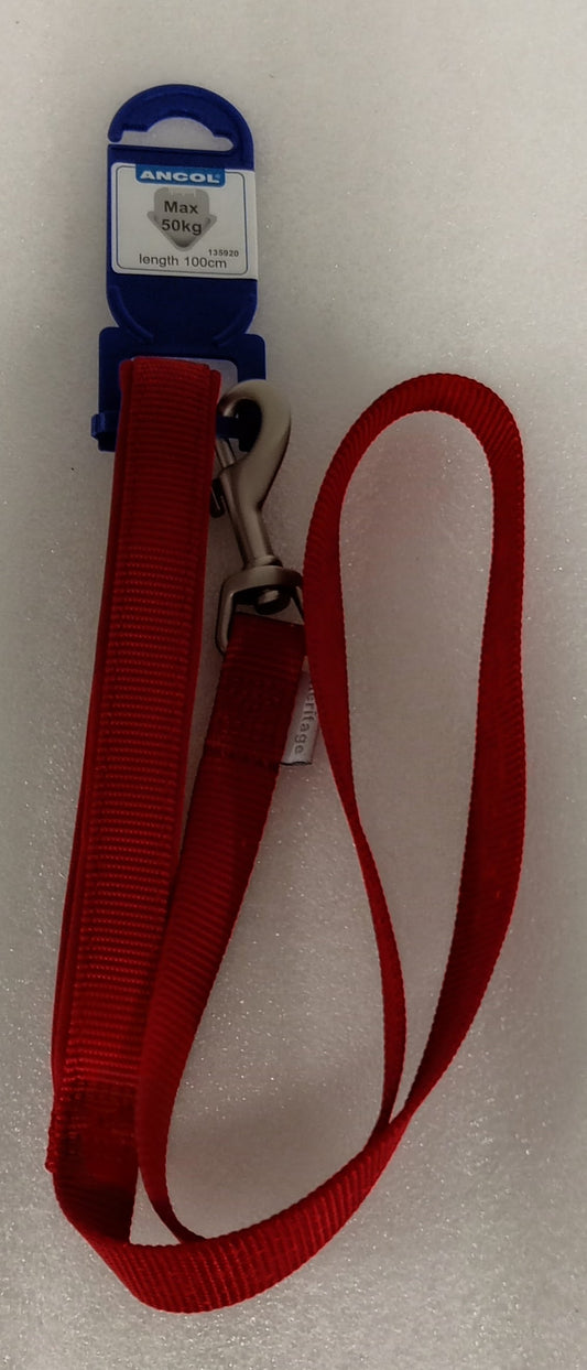 ANCOL DOG LEAD 50KG RED