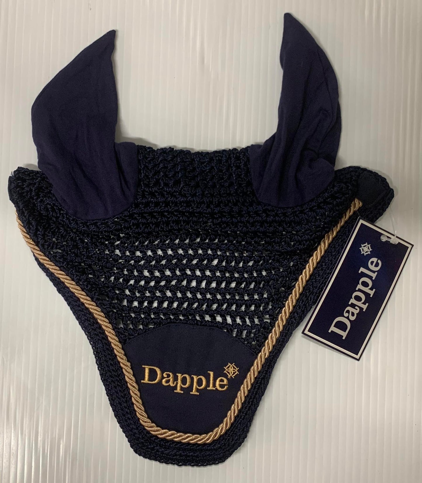 Dapple Fly Veil Navy/Beige Size Pony