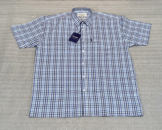 Champion Doncaster Mens Short Sleeve Shirt Light Blue (L)