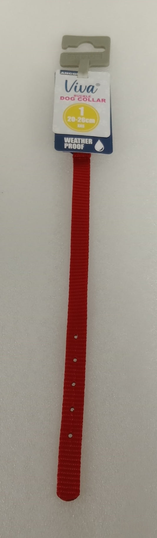 Viva Nylon Collar Red Size 1