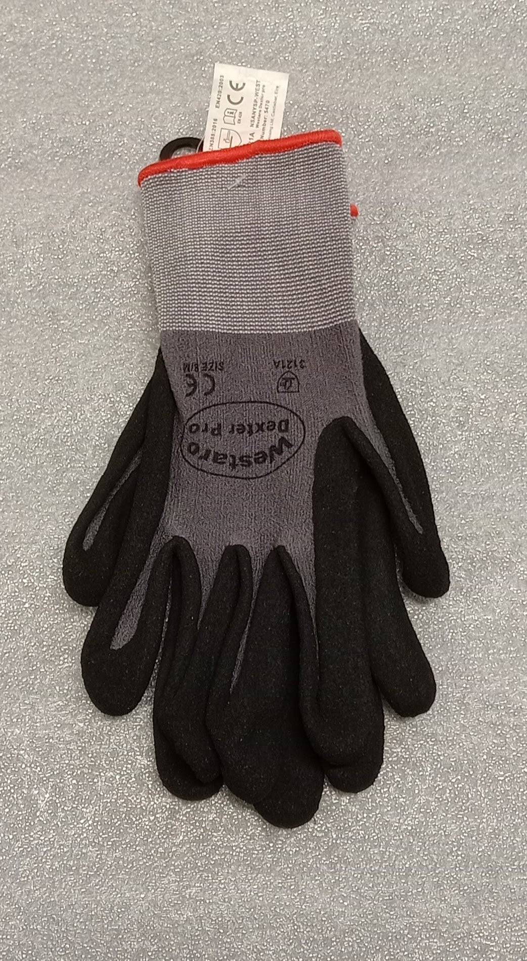 Dexter Pro Grip Glove Black Size Medium