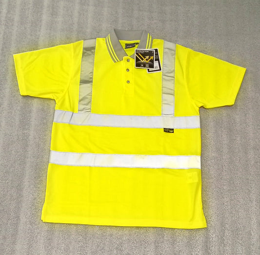 Hi Viz Polo Shirt Fluro Yellow Size L