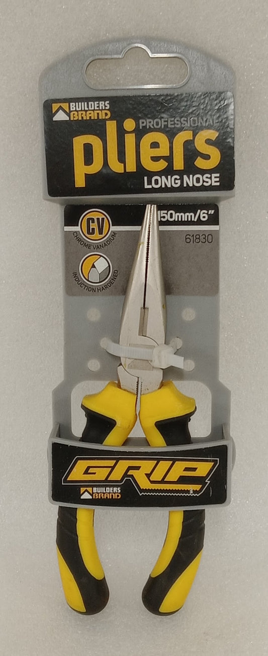 BUILDERS LONG NOSE PLIERS 6"
