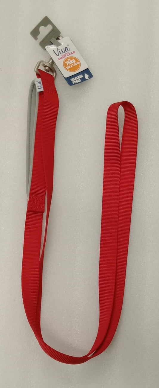 VIVA PADDED SNAP LEAD 75KG RED