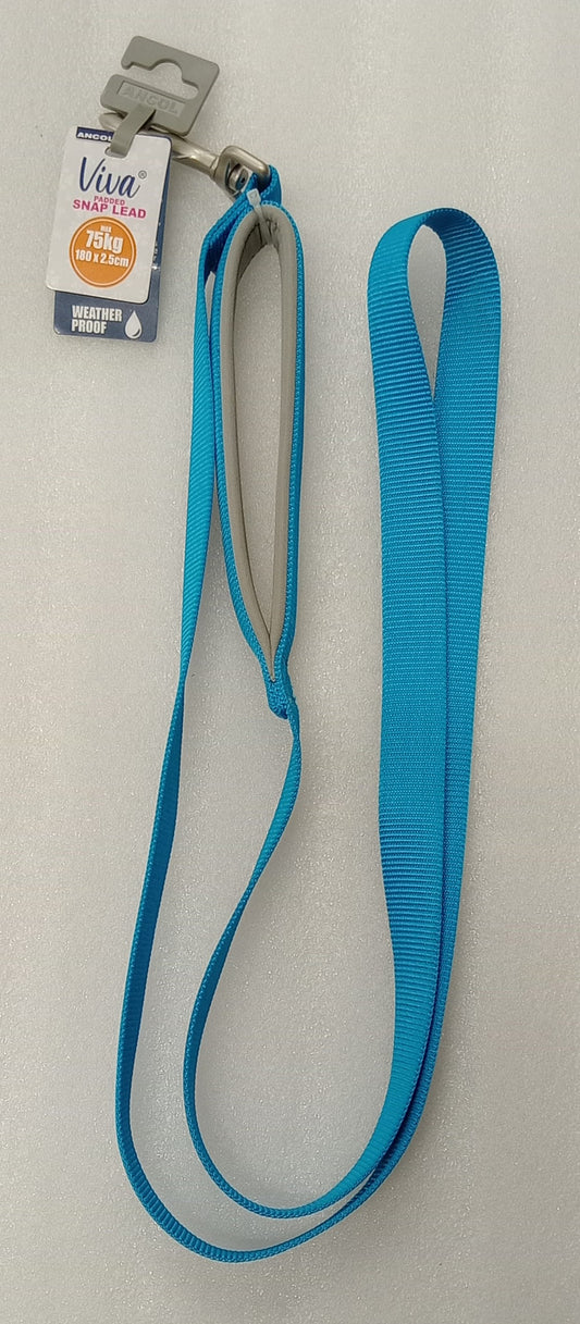VIVA PADDED SNAP LEAD 75KG BLUE