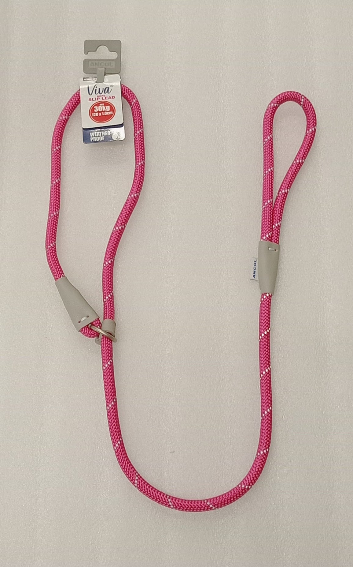 ANCOL VIVA ROPE SLIP LEAD 30KG PINK