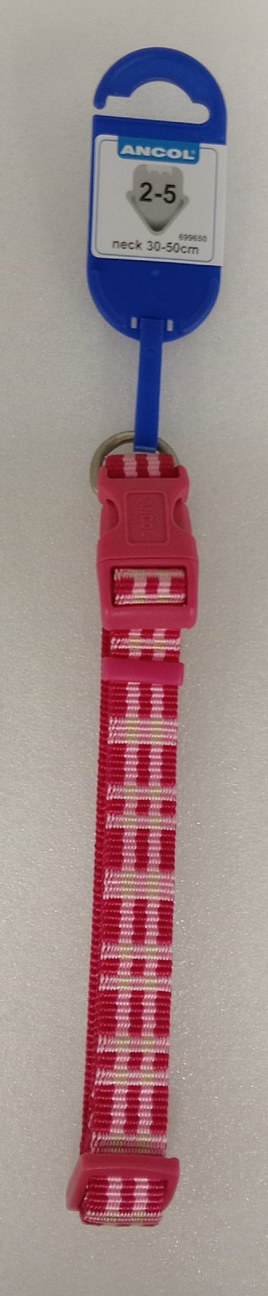 CANDY PINK CHECK COLLAR 2-5