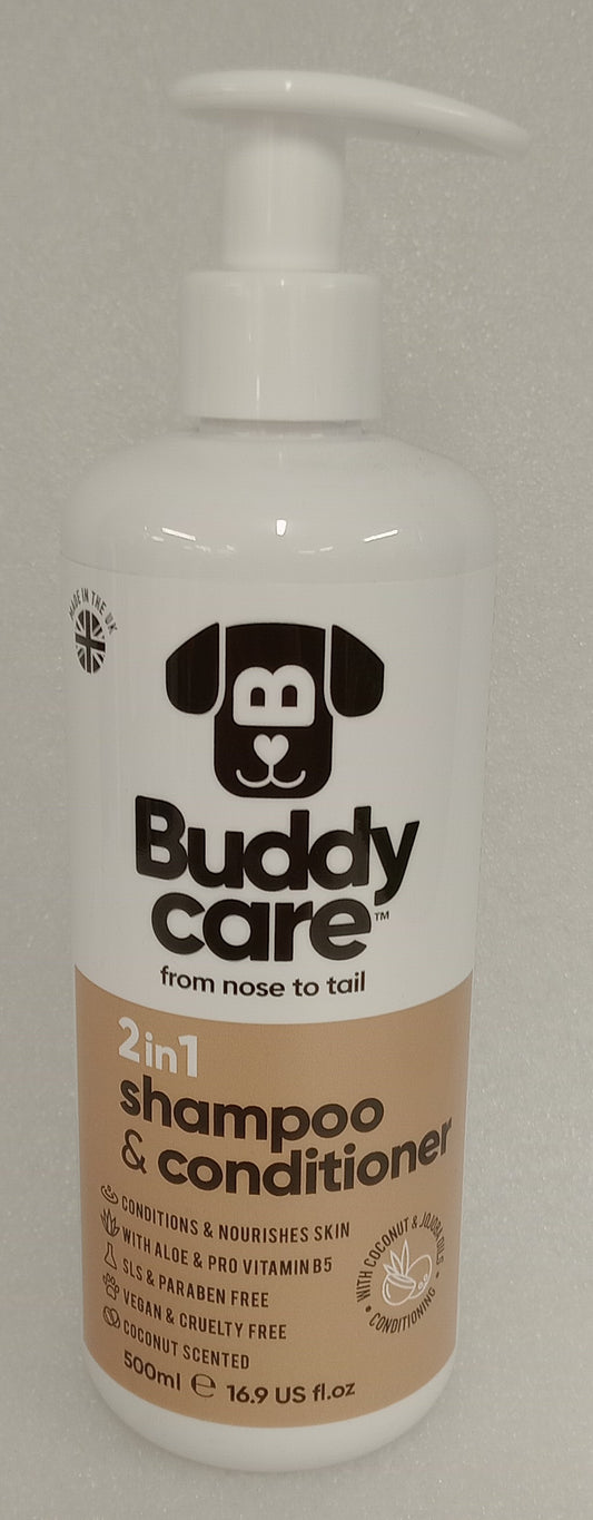 Buddycare 500ml 2in1 Coconut Shampoo & Conditioner