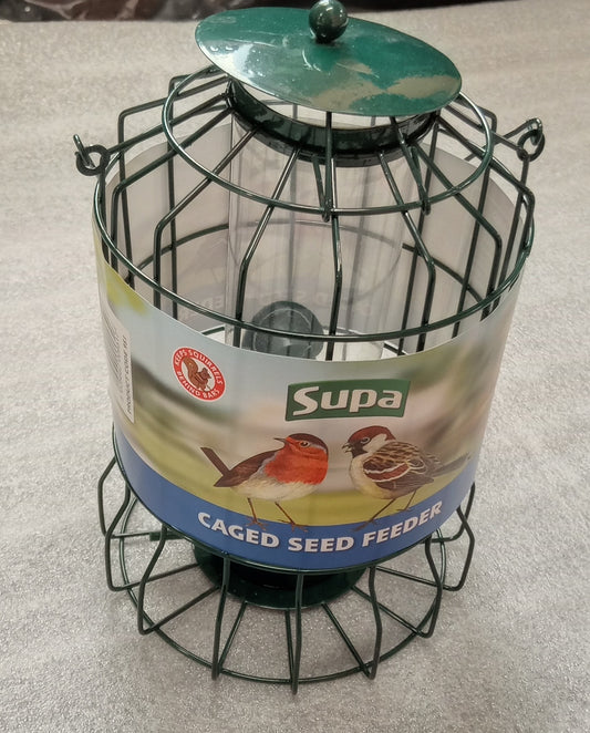 Caged Bird Seed Feeder
