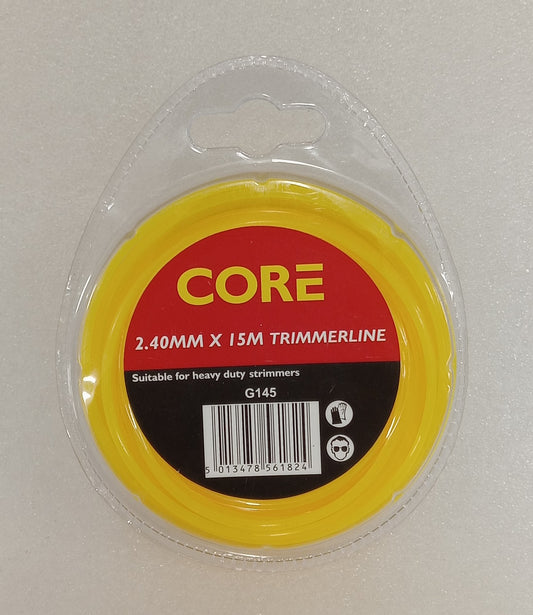 CORE STRIMMER LINE 2.4MMX 15MTS YELLOW