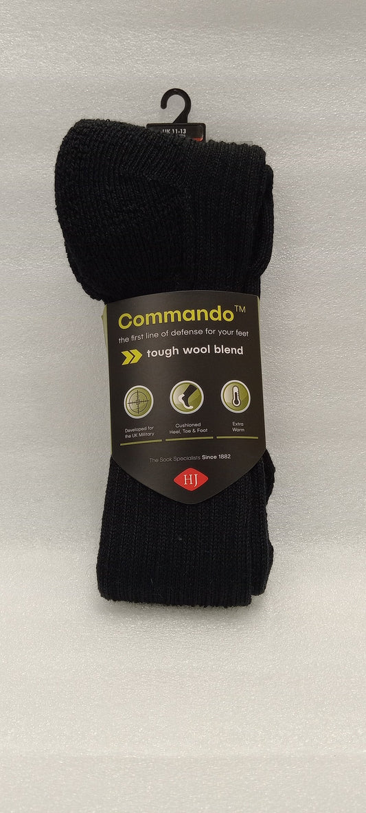 043038 Commando Socks Black Size 11-13