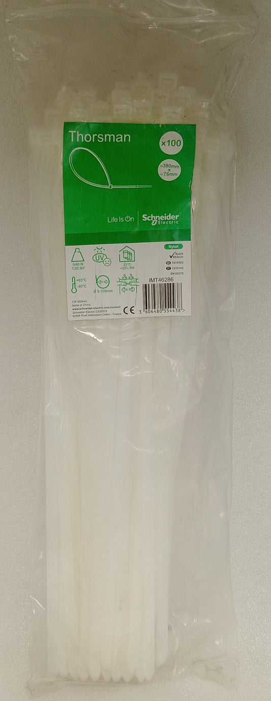 CABLE TIES 380X7.6 WHITE