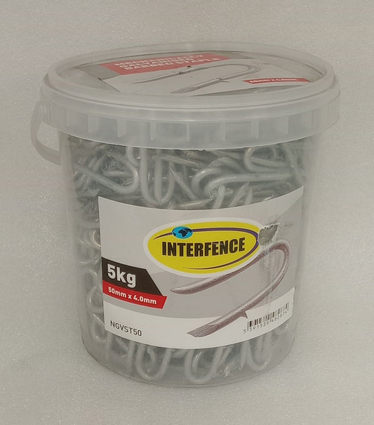 Barbed Staples 50mm x 4mm 5kg Tub