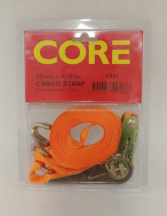 CORE CARGO STRAPS 25MMX 4.5MTS