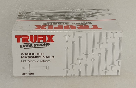 Trufix Washered Masonry Nails 40mm (Box of 100)