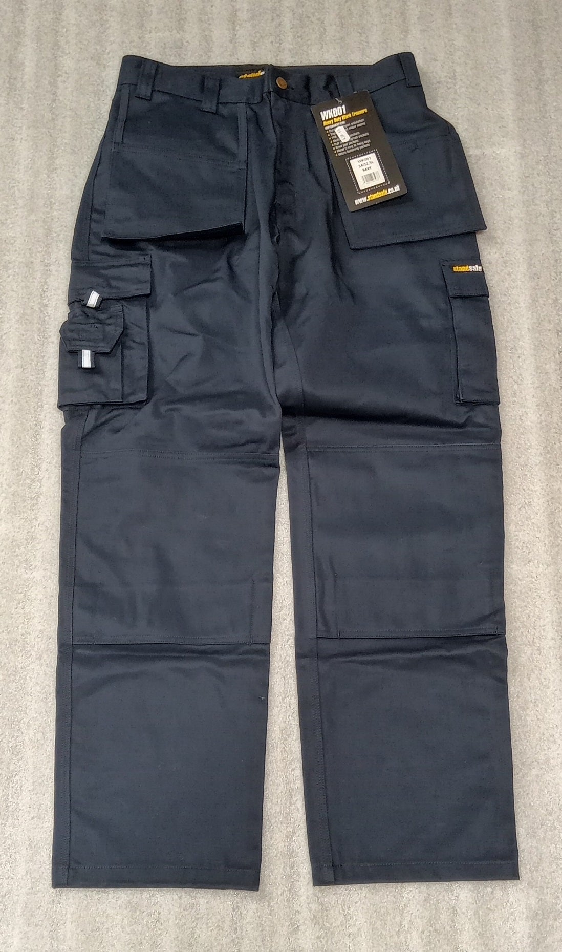 Standsafe Work Trs Navy Size R/L 34W